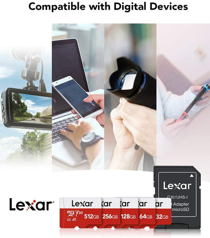32GB High-Speed Micro SD Card with Adapter - UHS-I, Class 10, Up to 100MB/s, Perfect for All Your Storage Needs!