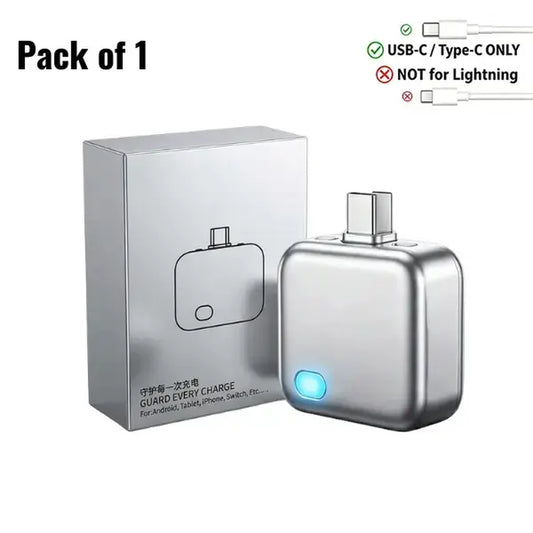 Looplyfe 140W Physical Disconnect Battery Guard with Auto and Self-Eject Charger, Smart Auto-Stop Charging Accessory for Mobile Devices and Laptops