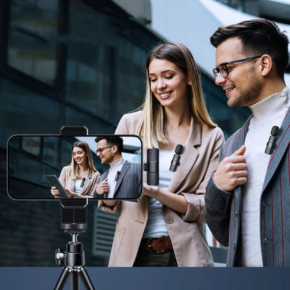 Hitozon Wireless Lavalier Microphone for iPhone 15/16/17, iPad, and Android - Portable USB-C Lapel Mic with Noise Reduction for Video Recording, Vlogging, TikTok, and YouTube
