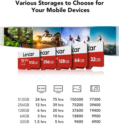 32GB High-Speed Micro SD Card with Adapter - UHS-I, Class 10, Up to 100MB/s, Perfect for All Your Storage Needs!