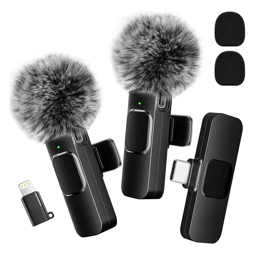 Hitozon Wireless Lavalier Microphone for iPhone 15/16/17, iPad, and Android - Portable USB-C Lapel Mic with Noise Reduction for Video Recording, Vlogging, TikTok, and YouTube