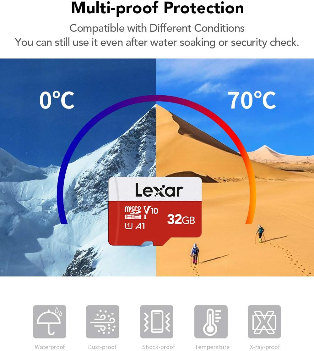 32GB High-Speed Micro SD Card with Adapter - UHS-I, Class 10, Up to 100MB/s, Perfect for All Your Storage Needs!
